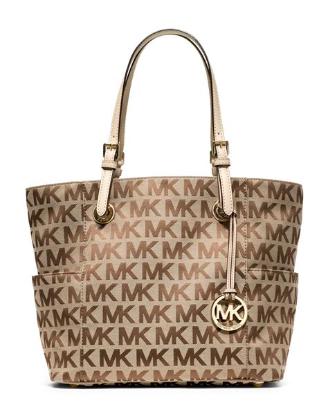 michael kors jet set monogram signature item tote|jet set travel mk.